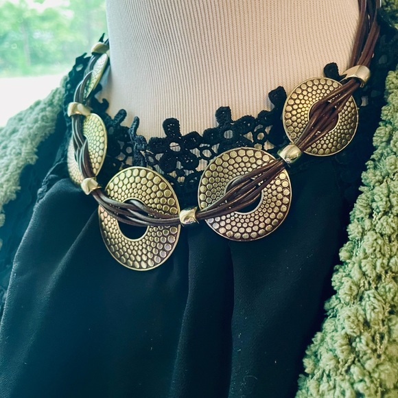 St. Thomas corded medallion necklace - Picture 2 of 5